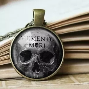 Memento Mori Halskette, Schädelhalskette, Schädel Gothic Schmuck, Gothic Skelett Geschenk - Bild 1 von 3