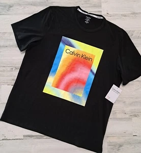 New Men Medium Calvin Klein Sleepwear Black Crewneck T- Shirt This Is Love $39 - Picture 1 of 6