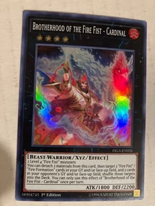 Brotherhood of the fire fist-cardinal 1st edition foil yu-gi-oh card cscan - Picture 1 of 2