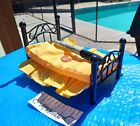 Barbie Kelly Doll House/Clothes/Black Metal Alloy 6" Bed/Yellow Mattress/Skirt*