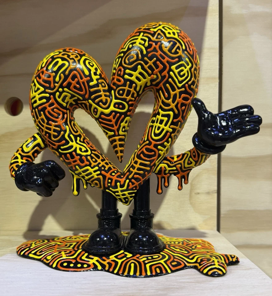 OPN Heart Vinyl Figure (Jason Naylor) Customised By Dave Behrens 1/1 - Image 1 of 2