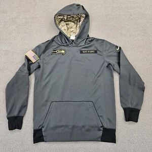Sudadera con Capucha Nike Seattle Seahawks NFL Salute to Service Para Hombres Mediana Camuflada Ajuste Térmico - Imagen 1 de 14
