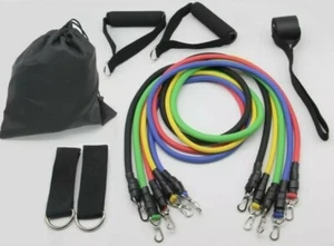 11pcs Resistance Band Rope FitnessTubes Cords Home Workout Training Crossfit - Bild 1 von 6