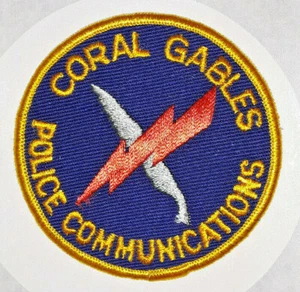 Coral Gables Police Communications - 3" runder neuer Aufnäher - unbenutzt - Florida - Bild 1 von 2