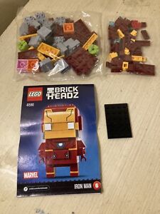 Lego BRICK HEADZ 41590 IRON MAN NEW Without Box Sealed Bags Retired