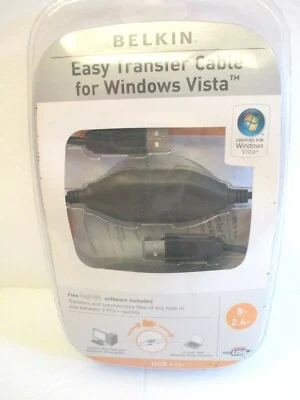 Belkin Easy Data Transfer Cable for Windows Vista P47660-A F5U258 8 FT - Image 1 of 4