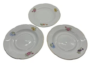 3er Set JLMenau Blume Blumen Rose Untertasse DDR 5,5"" - Bild 1 von 6
