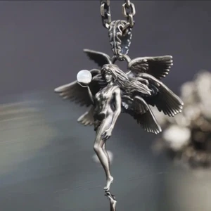 Collana Ciondolo In piedi Angelo Palla Cristallo Gioielli Argento Sexy Dea - Foto 1 di 5