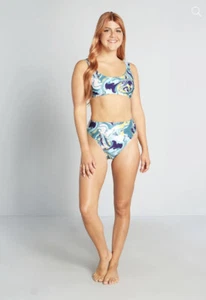 NWT ModCloth The Tatianna Bikini Top and Franky Bottom - Multi Blue - Size 3X - Picture 1 of 5