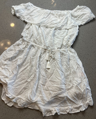 UNDERCOVER ABITO COPRICOSTUME VICTORIA'S SECRET BIANCO SPALLE SCOPERTE CON VOLANT TAGLIA M