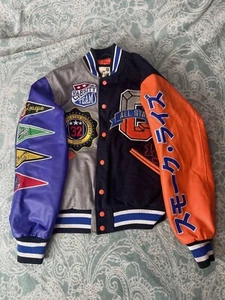 Chaqueta Smoke Rise Talla Grande Bloque de Color Bombardero Universitario Ropa de Calle, Ropa Ligera - Imagen 1 de 9