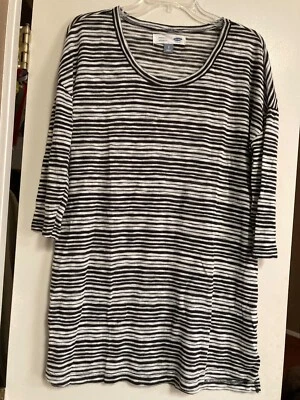 Old Navy Maternity Black Stripe Lightweight Sweater Dress 3/4 Sleeve Size S NEW - Image 1 of 4