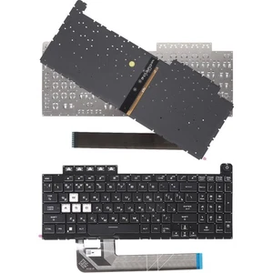 RU Laptop Keyboard for ASUS FX506/FA506/FX706/FA706 Black with Colorful Backlit - Foto 1 di 5