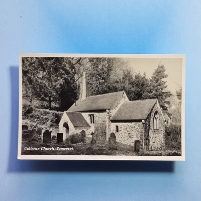 Culbone Church Postcard C1950 Real Photo Graveyard Somerset - Image 1 of 2