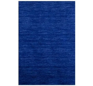 Royal Blue Solid Design Hand-Loomed 2x3 Gabbeh Wool Rug Oriental Carpet - Picture 1 of 10