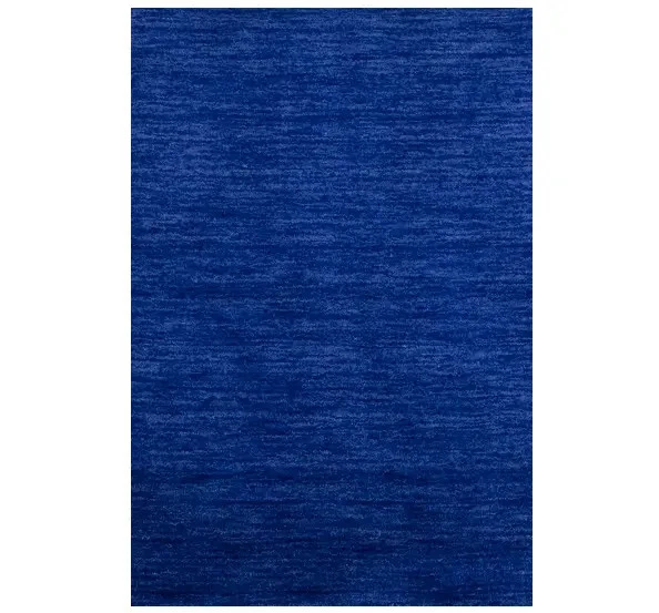Royal Blue Solid Design Hand-Loomed 2x3 Gabbeh Wool Rug Oriental Carpet - Image 1 of 4