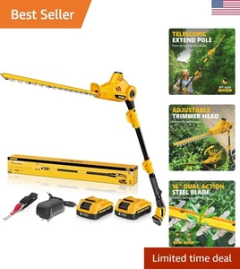 Tagliasiepi telescopico versatile 20V MAX con sistema a doppia batteria - lama 16" - Foto 1 di 9