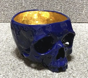 Totenkopf Teeschale von Kazumichi Maruoka, B4,5" x H3,3", japanisch antik - Bild 1 von 9