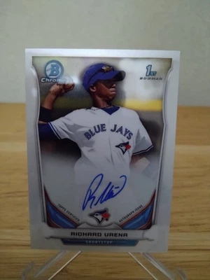 2014 Bowman Chrome 1st Bowman Richard Urena Auto #BCAP-RU (RC) - Image 1 of 4