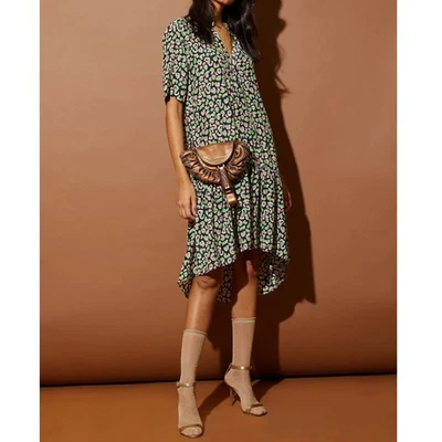 Платье Tucker NYC Silk Drop Waist Laura с анималистическим принтом и карманами размер Small - Изображение 1 из 4