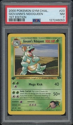 GIOVANNI'S NIDOQUEEN Pokémon Gym Challenge 1st Edition 23/132 - PSA 7 - Image 1 of 2