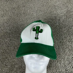 Arizona Cactus Club Hat Mens One Size Green White Baseball Mesh Snapback - Picture 1 of 10