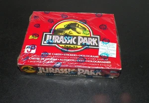 TOPPS 1992 JURASSIC PARK PELÍCULA TARJETAS COLECCIONABLES CAJA 36 PAQUETES NUEVO SELLADO - Imagen 1 de 5