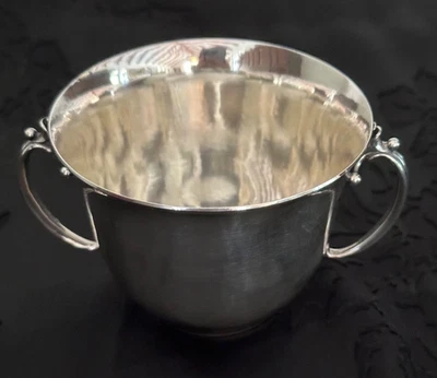 Cuenco de azúcar vintage Georg Jensen Dinamarca HN de plata esterlina con dos asas 456D Foto 1 de 4