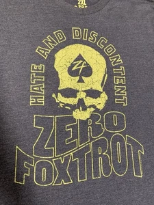 Zero Foxtrott T-Shirt XL grau "Hate and Discontent" T-Shirt Totenkopf (Größe lesen) - Bild 1 von 18