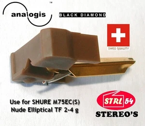 Black Diamond ELLIPTIQUE /SHURE N75EC M75ECS M81EC REALISTIC R25EC M75 N75 DN325 - Imagen 1 de 9