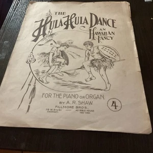 Hawaiian Fancy THE HULA DANCE Music Nice Graphics Signed 1899 - Picture 1 of 4