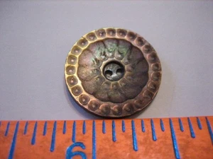 Antique Vintage 11/16" Carved Smokey MOP Mother Of Pearl Shell Button - M243 - Picture 1 of 5