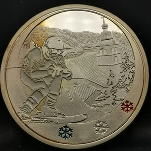 JETON TOURISTIQUE 40mm Argenté SKI MORZINE HAUTE SAVOIE / SOUVENIRS ET PATRIMOIN - Picture 1 of 2