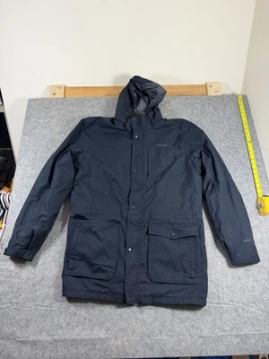 Eddie Bauer WeatherEdge Men's XLT Blue Fleece Lined Insulated Hooded Parka Coat - Image 1 of 4
