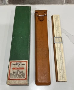 K&E Keuffel & Esser righello scorrevole in legno 4054 righello e custodia vintage - Foto 1 di 23
