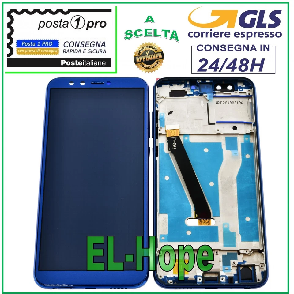 DISPLAY LCD TOUCH SCREEN FRAME PER HUAWEI HONOR 9 LITE LLD-L31 AL00 AL09 BLU - Immagine 1 di 1