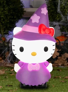 2025 Hello Kitty 22" Hexenhut Halloween Blasform Innen/Außen beleuchtet NEU - Bild 1 von 3