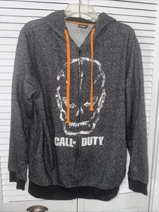 Call of Duty Black Ops COD Video Game Hoodie Gray Black Mens Large Zip Up Xbox - Picture 1 of 8