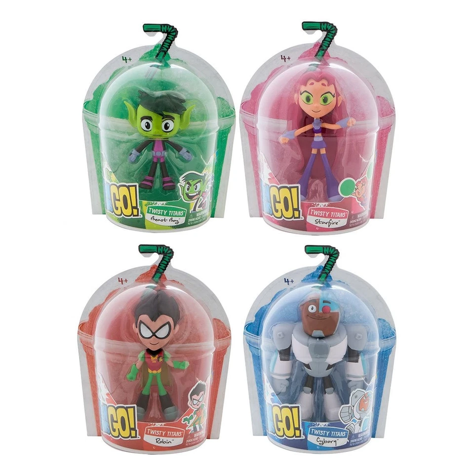Teen Titans Go! Twisty Titans Mini-Figure Set of 4 Action Figures - Image 1 of 1