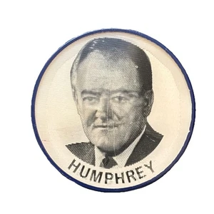 1968 Hubert Humphrey & Ed Muskie 2.5 inch Presidential Campaign flasher button - Picture 1 of 3