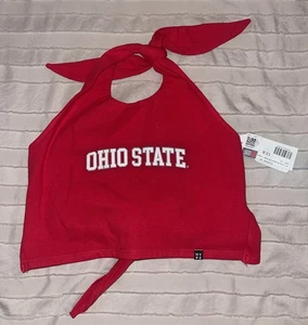 New Ohio State Hype And Vice Halter Top Red Shirt Crop Size XS NWT - Picture 1 of 5