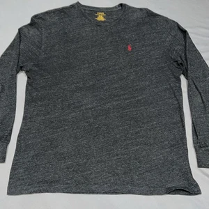 Polo Ralph Lauren Long Sleeve Shirt Men’s M Black Red Pony-4765 - Picture 1 of 19