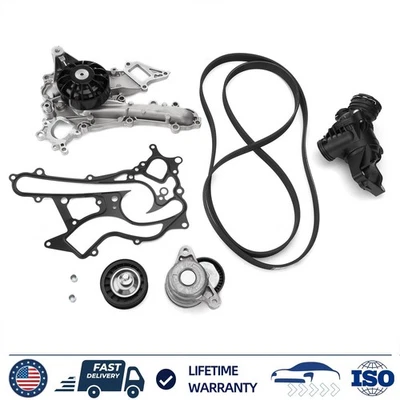 Water Pump & Gasket for Mercedes-Benz C300 C350 E350 E400 GLK350 GLE350 Aluminum - Image 1 of 4