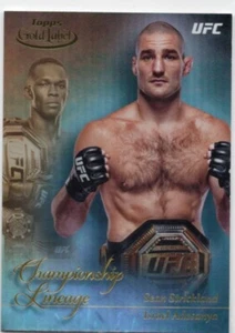 Sean Strickland / Israel Adesanya Championship Lineage 2024 Topps Gold Label UFC - Bild 1 von 2