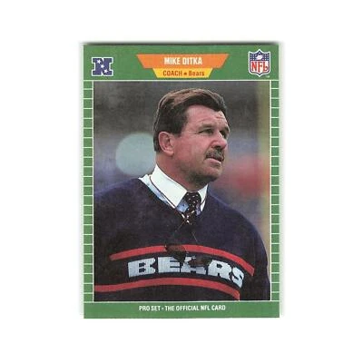 Mike Ditka 1989 Pro Set #53A Chicago Bears Football Card NM - Image 1 of 3