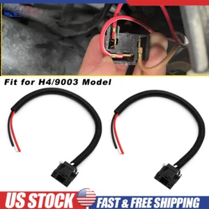 Wire Pigtail Male Extension 9003 H4 Two Harness Headlight Plug Connector Socket - Picture 1 of 10