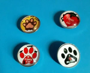 18mm Druckknopf Charms - I love cats 2 - Bild 1 von 5