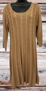 Ronni Nicole Sweater Dress Size XL Dark Yellow Extra Large - Picture 1 of 11