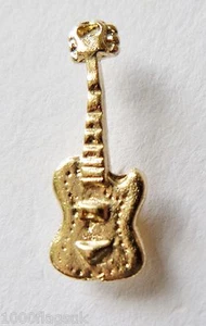 Electric Guitar Small Gilt Pin Badge LAST ONE - Picture 1 of 1