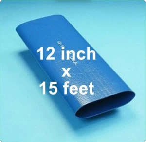 12 inch X 15 feet Blue PVC Lay Flat Water Discharge Hose SF-10 - Picture 1 of 2
